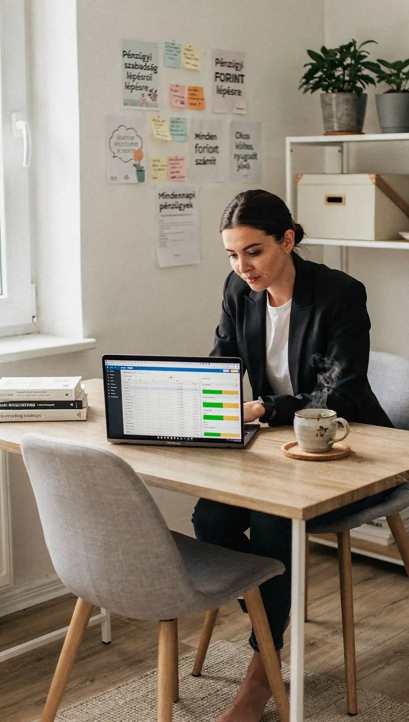 Különféle költségvetési alkalmazások képernyőképe okostelefonon.